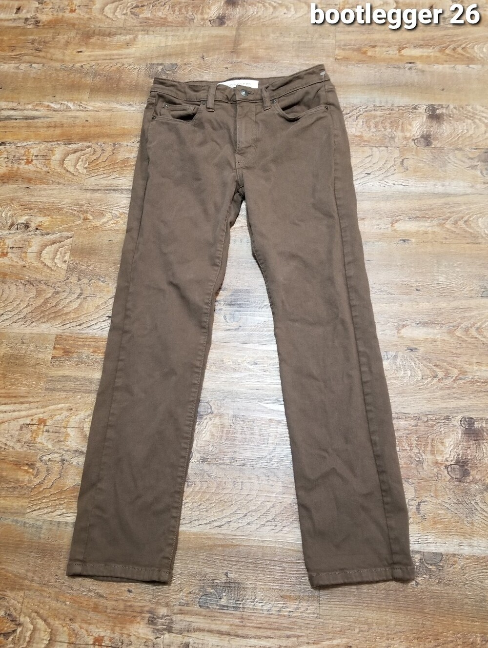 Bootlegger Jean 26 Brown Straight-Leg Denim